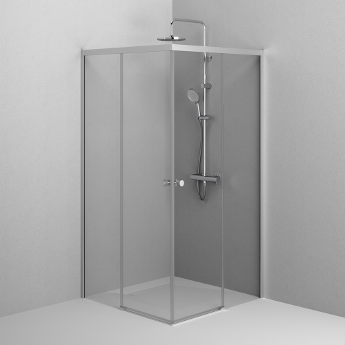 Душевой уголок Am.Pm X-joy W94G-403-100100-MТ1К 99х99 стекло прозрачное профиль хром матовый без поддона - фото 5