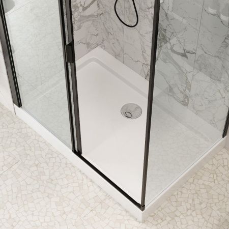 Душевой уголок Cerutti SPA MARBELLA 120B L 120х80 стекло прозрачное профиль черный без поддона
