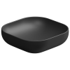 Раковина керамическая GSG Ceramic Design Easy EALAVQU45003 50х50 накладная цвет черный без отверстий под смеситель