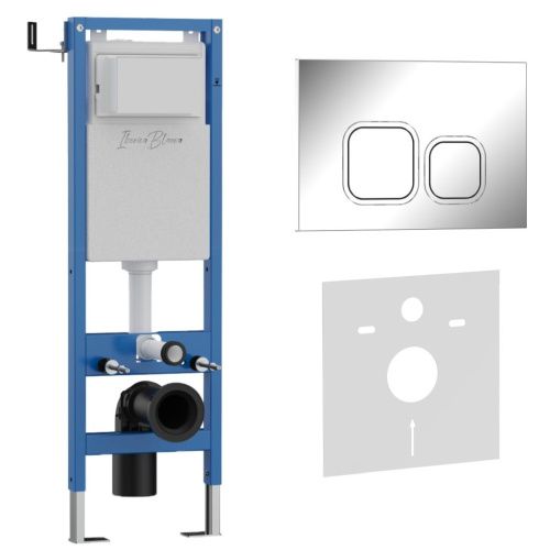 Комплект сантехническая инсталляция с клавишей смыва Iberica Blanca ESTI-Q IB.001M.833 - фото 2