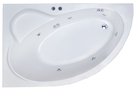 Ванна гидромассажная Royal Bath ALPINE RB819103ST-L 140х95 пристенная угловая асимметричная