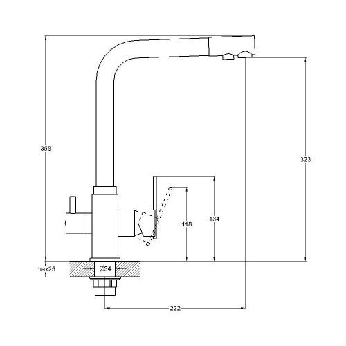 Смеситель для кухни G.Lauf GEP GEP18-A076 на столешницу хром - фото 3