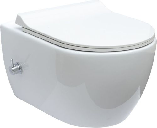 Чаша унитаза подвесная Logan L5W CITY 019100-u-01 цвет белый без сиденья безободковая каскадный смыв