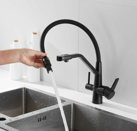 Смеситель для кухни BOCH MANN ELSE B BM10427 на раковину/на столешницу черный