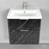 Тумба с раковиной Alavann Anna ALV1164000 60х50 подвесная цвет черный