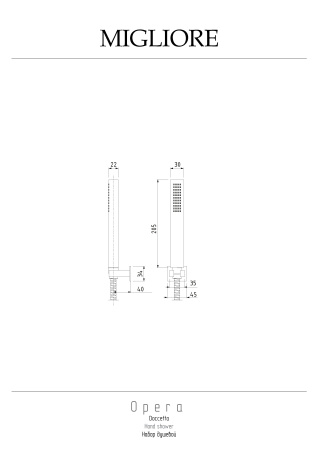 Душевой гарнитур Migliore OPERA 19047 настенный золото