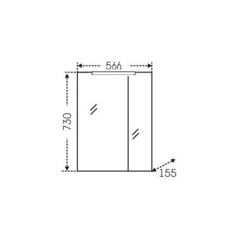 Зеркало-шкаф СанТа Стандарт 113004 60х70 подвесной цвет белый
