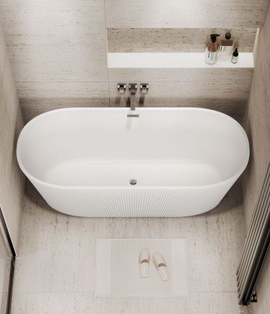 Ванна акриловая Grossman Forta GR-27021M 170х75 отдельностоящая овальная с каркасом