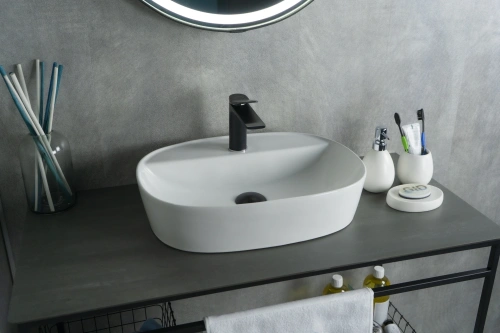 Раковина Gid Lago 50 см N9045 (51166) накладная цвет белый - фото 4