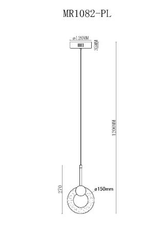 Светильник подвесной Myfar Lora (Лора) MR1082-PL
