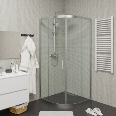 Душевой уголок Cerutti SPA VIVA90 N 90х90 стекло прозрачное профиль хром глянцевый без поддона