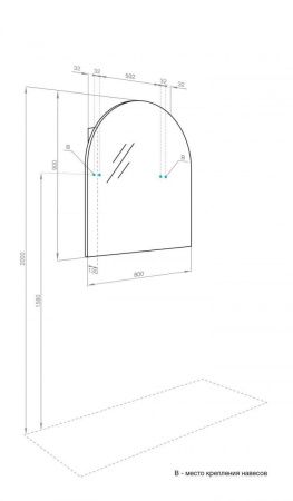 Зеркало-шкаф Aquaton Санта-Барбара 1A286502CB820 80х90 подвесной