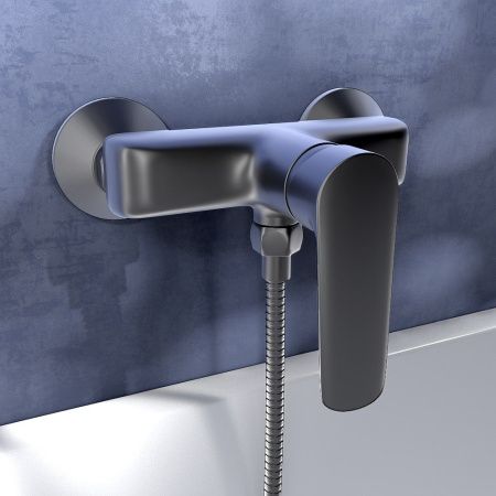 Смеситель для ванны и душа Esko LG80B настенный черный