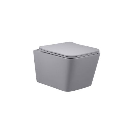 Унитаз подвесной Vincea Q-Line VT1-12MG серый с сиденьем микролифт безободковый душевой смыв