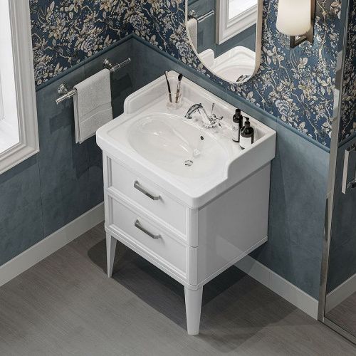 Раковина керамическая Kerama Marazzi POMPEI PO.wb.60 60х50 подвесная цвет белый 1 отверстие под смеситель - фото 5