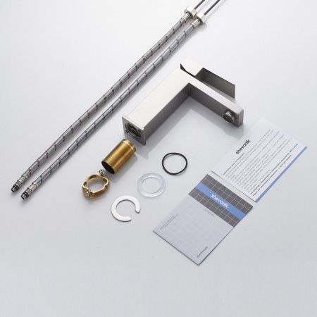 Смеситель Shevanik S7001L на раковину сатин