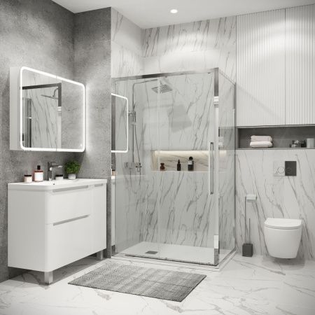 Душевой уголок Grossman Cosmo 120.K33.02.1110.10.00 110х100 стекло прозрачное профиль хром без поддона