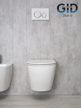 Унитаз подвесной Gid Convexo 62234Y белый с сиденьем микролифт безободковый смыв торнадо