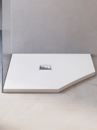 Душевой поддон из искусственного камня RGW Stone Tray (Стоун Трей) 16155100-01 100х100 белый без ножек