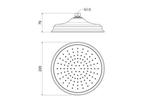 Верхний душ Aquatek КЛАССИК AQ2088CR хром - фото 4