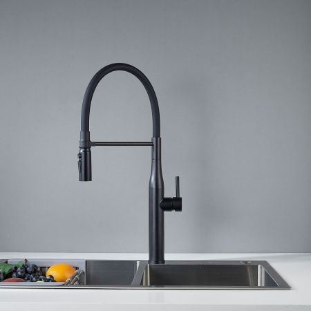 Смеситель для кухни Shevanik S123H-3 на мойку черный