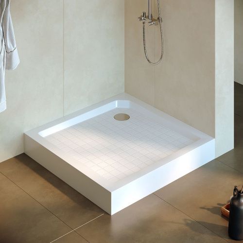 Душевой поддон из стеклопластика RGW SMC 57350199-01 90х90 белый с ножками - фото 2