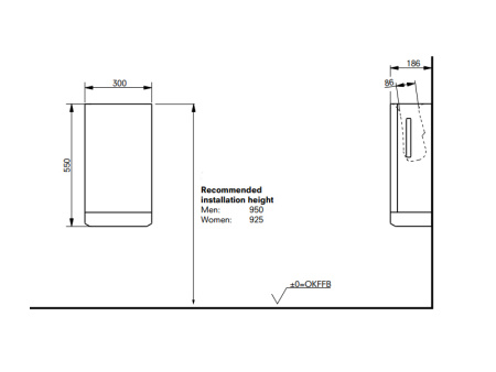 Сушилка для рук TOTO TYC424W