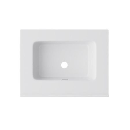 Раковина из сантехнического фарфора Am.Pm Sense M7BWCC0602WG 60х50 встраиваемая цвет белый 1 отверстие под смеситель