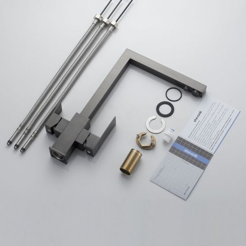 Смеситель для кухни Shevanik S148T на мойку оружейная сталь - фото 4