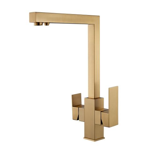 Смеситель для кухни Shevanik S148G на мойку золото - фото 2