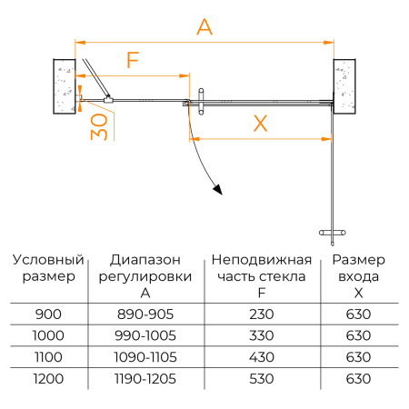 Душевая дверь RGW Hotel 350601200-11 100х195 стекло прозрачное профиль хром глянцевый