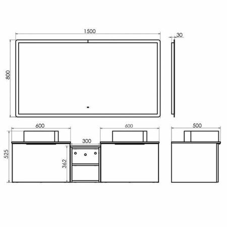 Тумба с раковиной Comforty Портленд 00-00013687CF 150х50 подвесная цвет коричневый