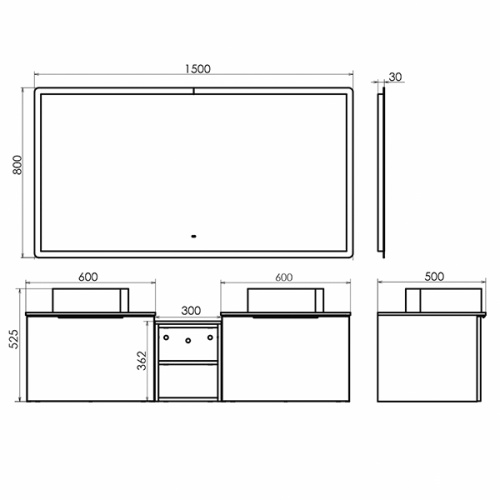Тумба с раковиной Comforty Портленд 00-00013790CF 150х50х52,5 - фото 2
