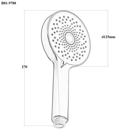 Душевая лейка Bond Circle B01-9788 цвет черный