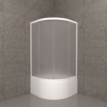 Душевой уголок Тритон Ультра Щ0000065752 90х90 стекло матовое профиль белый с поддоном