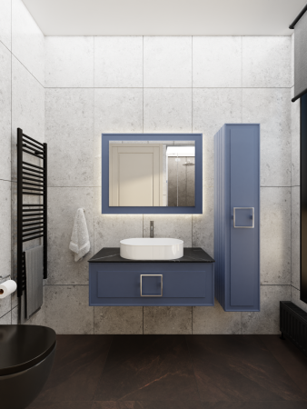 Тумба со столешницей La Fenice CUBO NFNC-01-CUB-BG-100-2-GB 100х50 подвесная цвет синий