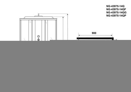 Душевая кабина Niagara Classic 439753Q 90х70 прямоугольная с крышей ориентация универсальная