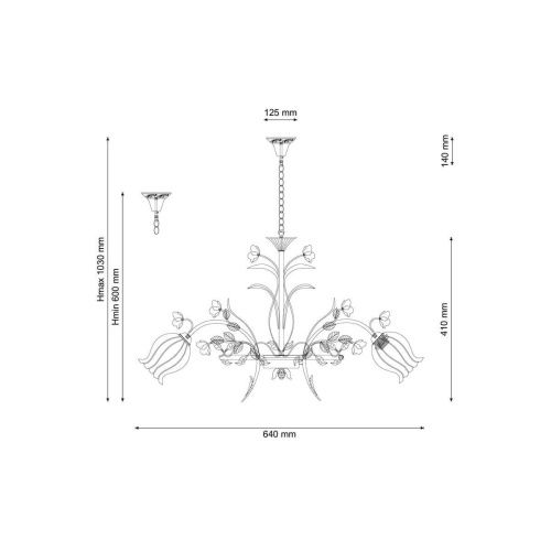 Люстра подвесная Lucia Tucci Fiori Di Rose (Фиори Ди Росе) Fiori Di Rose 106.6 - фото 3