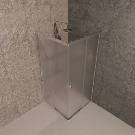 Душевой уголок Тритон Вента-Хром-Вельвет Щ0000067978 80х80 стекло матовое профиль хром без поддона