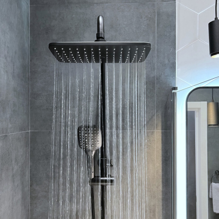 Верхний душ Bond Cube B07-9988 черный матовый