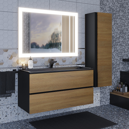 Тумба под раковину Uperwood Barsa 293020540 100х45,2х55 подвесная - фото 2