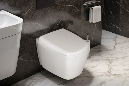 Унитаз подвесной Cerutti SPA CT10613 белый с сиденьем микролифт безободковый смыв торнадо