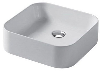 Раковина керамическая Disegno Ceramica Slim SL04038001 40х38 накладная цвет белый глянцевый