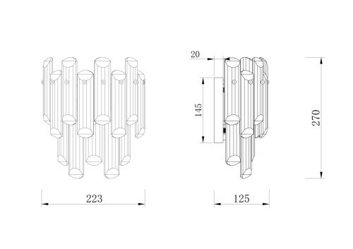 Бра Maytoni Flare DIA200WL-02G - фото 3