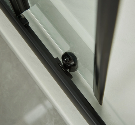 Душевой уголок Cerutti SPA MUZA90 90х90 стекло прозрачное с рисунком профиль черный без поддона