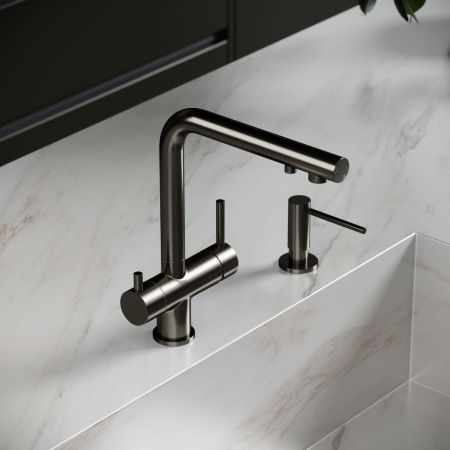 Смеситель для кухни Sancos Foster SC4014GG на мойку вороненая сталь