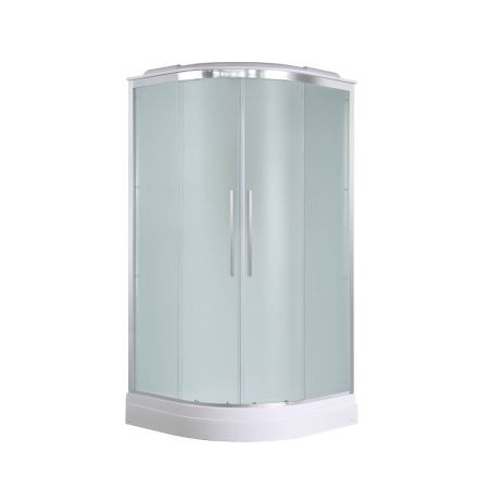 Душевая кабина AvaCan EM EM2010LED 100х100 четверть круга с крышей ориентация универсальная