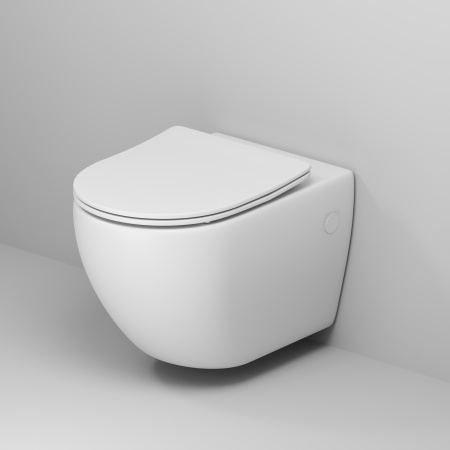 Унитаз подвесной Grossman Торнадо GR-4411MSQ белый матовый с сиденьем микролифт безободковый смыв торнадо