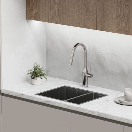 Смеситель для кухни Sancos Grand SC4002BNG на мойку нержавеющая сталь