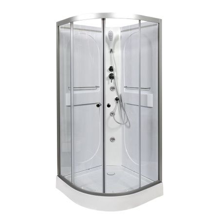 Душевая кабина AvaCan L608NGM 80х80 четверть круга без крыши ориентация универсальная